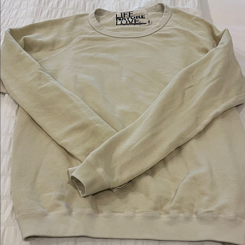Freecity Light Cream Crewneck Sweatshirt great condition